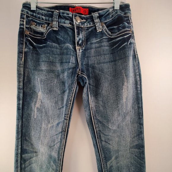 Zanadi Jeans Size 9 Distressed Embellished 30x30 - Picture 10 of 13